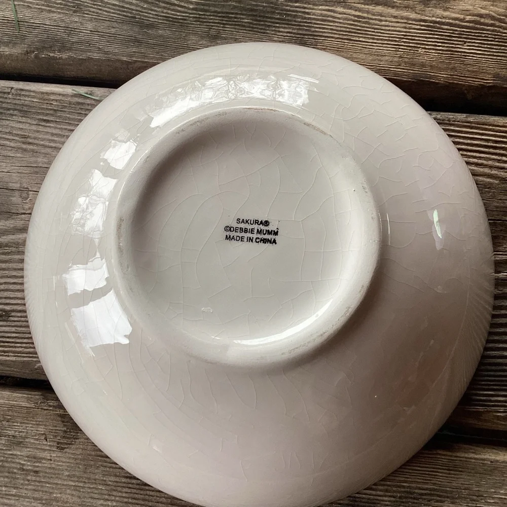 Sakura Debbie Mumm Snowman Ceramic Bowl - 7.5 inches